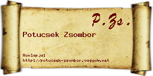 Potucsek Zsombor névjegykártya