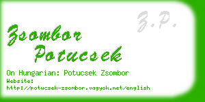 zsombor potucsek business card